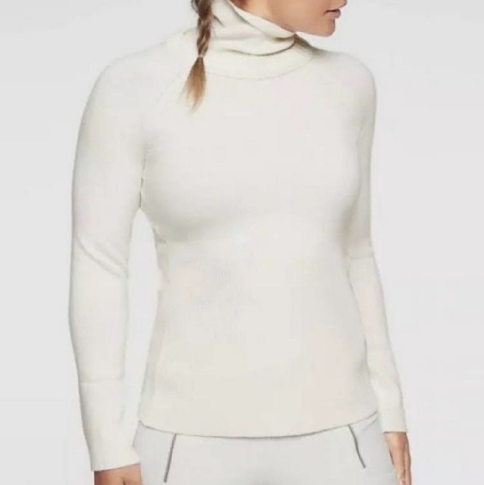 Athleta Cream Turtleneck Sweater